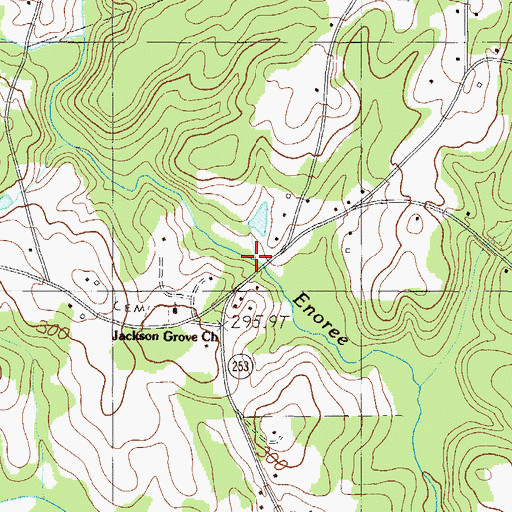 Topographic Map of Storalls Mill (historical), SC
