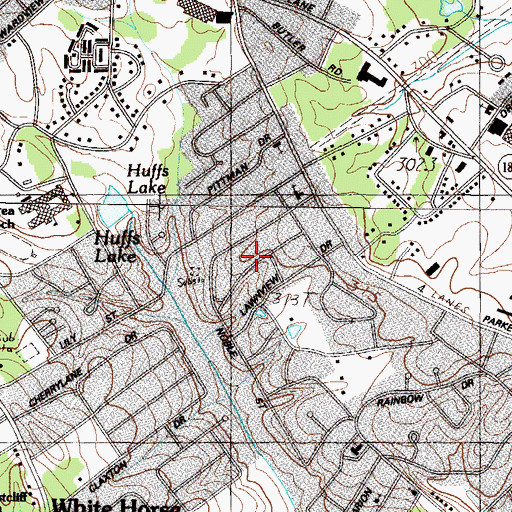 Topographic Map of Sunny Acres, SC