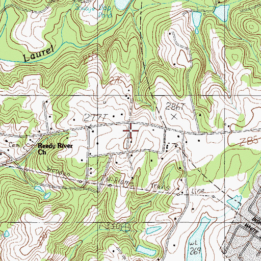 Topographic Map of Sunset Forest, SC