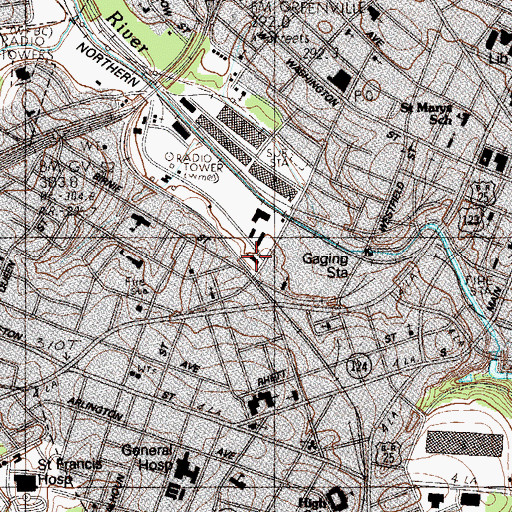 Topographic Map of Tabernacle Baptist Church, SC