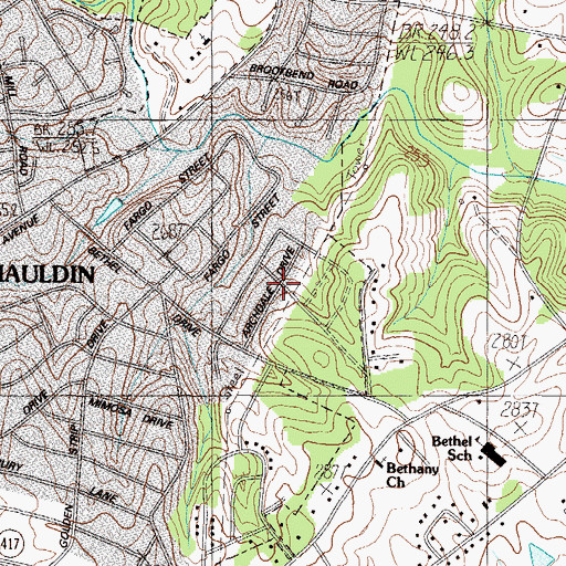 Topographic Map of Montclaire, SC
