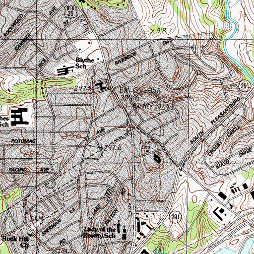 Topographic Map of Terrace Shopping Center, SC