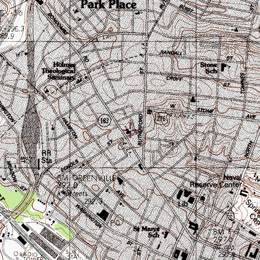 Topographic Map of Third Presbyterian Church, SC
