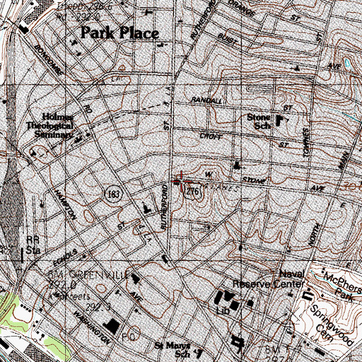 Topographic Map of Triune United Methodist Church, SC