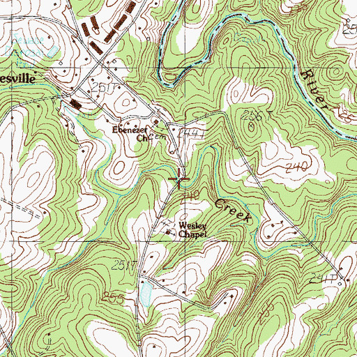 Topographic Map of Vaughans Mill (historical), SC