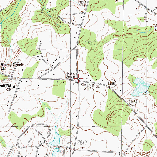 Topographic Map of Walkers Crossing, SC