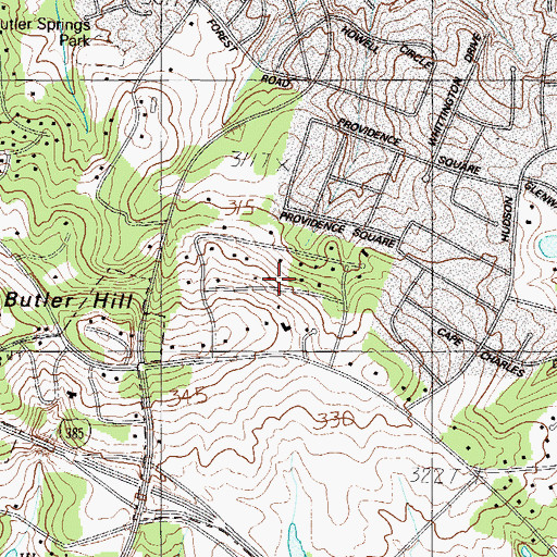 Topographic Map of Watson Orchard, SC