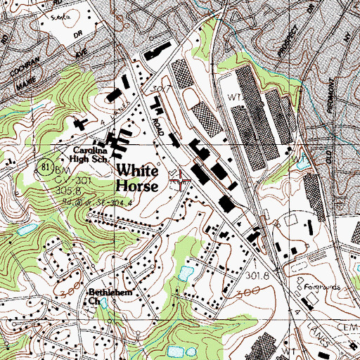 Topographic Map of Welcome Cemetery, SC