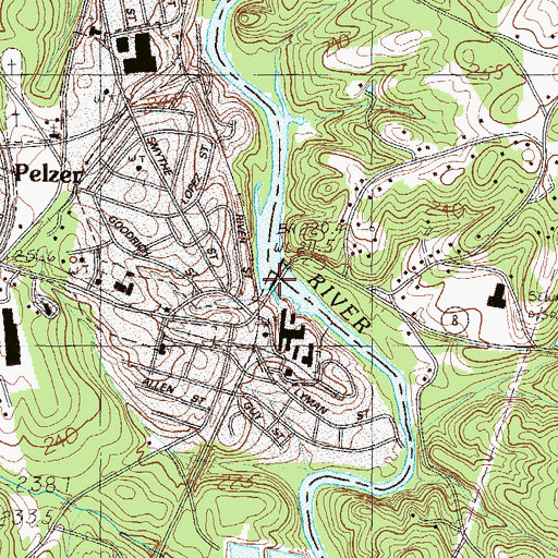 Topographic Map of Wilsons Ferry (historical), SC