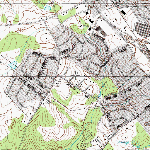 Topographic Map of Woodhedge, SC