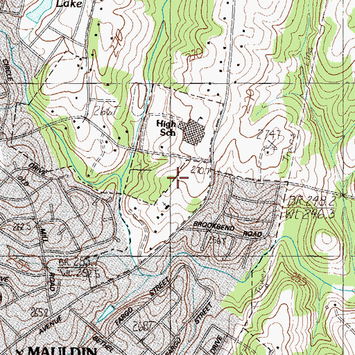 Topographic Map of Woodwinds, SC