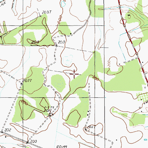 Topographic Map of Lee County, SC
