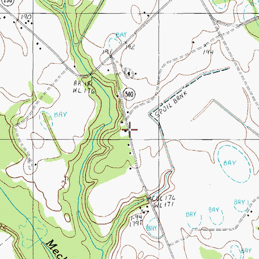 Topographic Map of Manning School (historical), SC