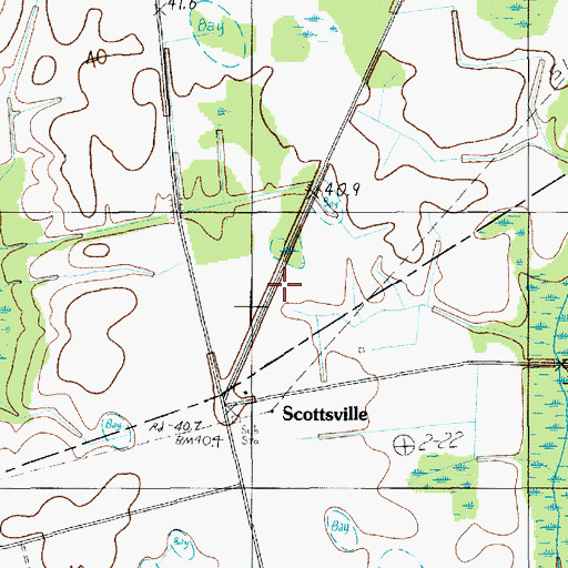 Topographic Map of Scottville School (historical), SC