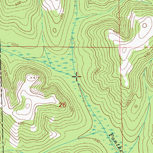 Topographic Map of Peebles Mill Creek, AL