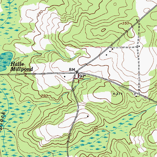 Topographic Map of Benjamin Chapel (historical), SC