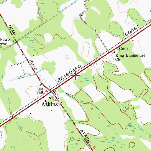 Topographic Map of Holiness Church (historical), SC