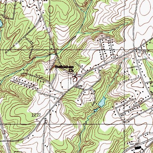 Topographic Map of Bethlehem Baptist Church, SC