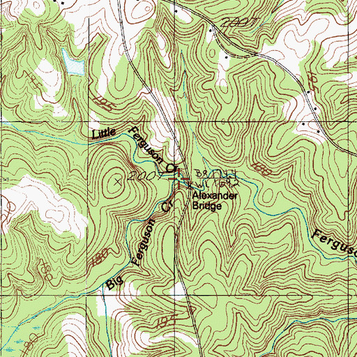 Topographic Map of Big Ferguson Creek, SC