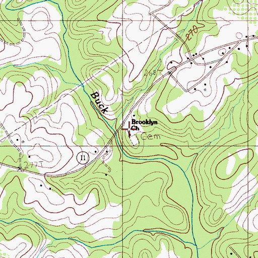 Topographic Map of Brooklyn Church, SC