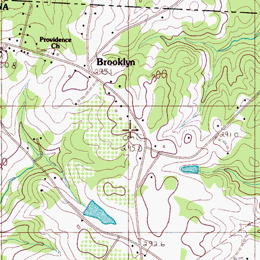 Topographic Map of Brooklyn Church, SC