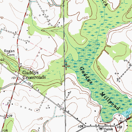 Topographic Map of Canaan Branch, SC