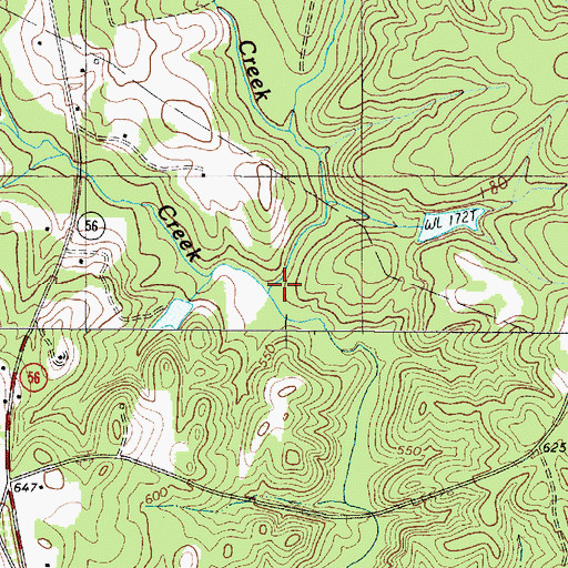 Topographic Map of Carson Branch, SC