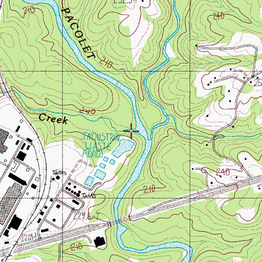 Topographic Map of Cherokee Creek, SC