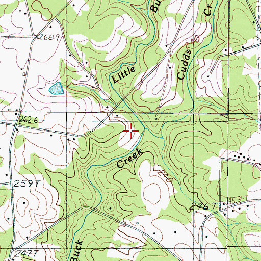 Topographic Map of Cudds Creek, SC