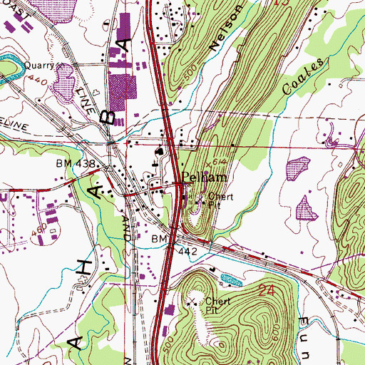 Topographic Map of Pelham, AL