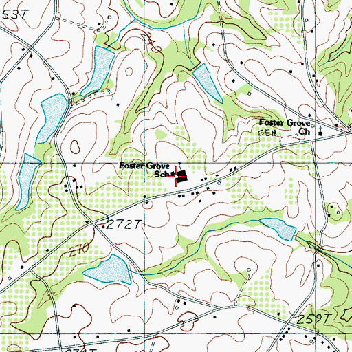 Topographic Map of Foster Grove School, SC