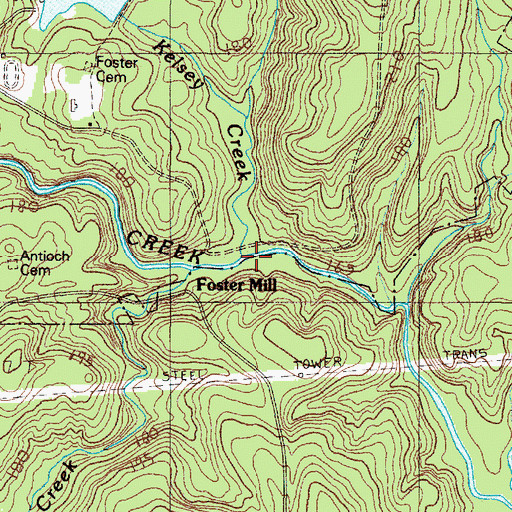 Topographic Map of Foster Mill, SC