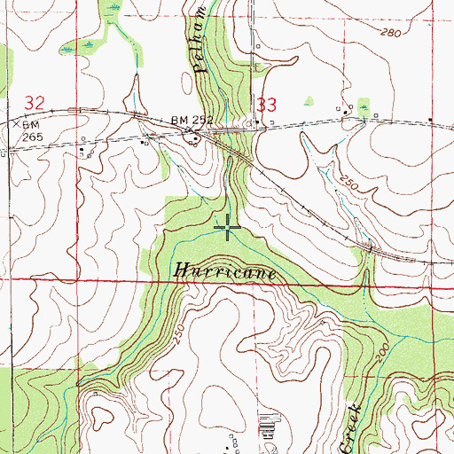 Topographic Map of Pelham Branch, AL