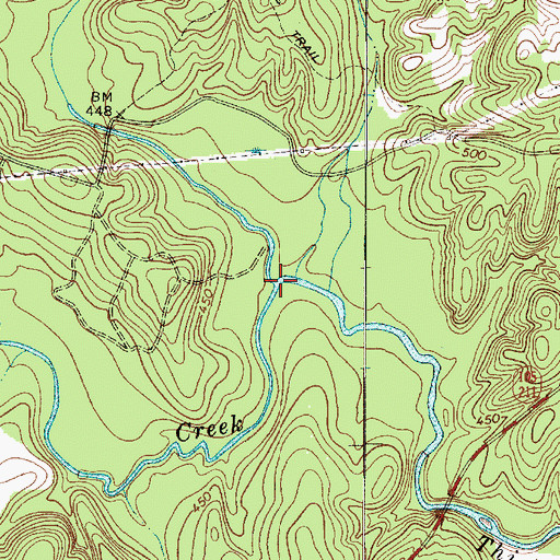 Topographic Map of Gilkey Creek, SC