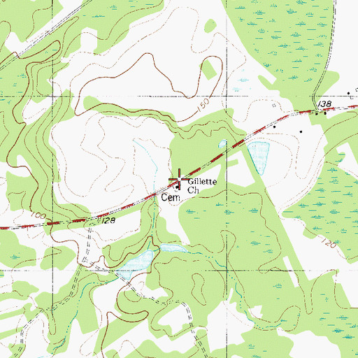 Topographic Map of Gillette Church, SC