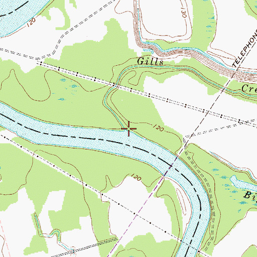 Topographic Map of Gills Creek, SC