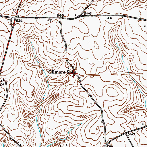 Topographic Map of Gilmore School (historical), SC