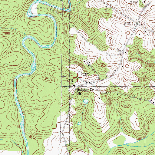 Topographic Map of Golden Creek Baptist Church, SC