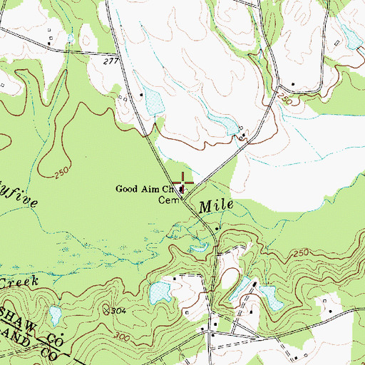 Topographic Map of Good Aim Church, SC