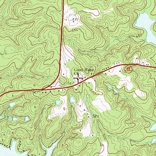 Topographic Map of Good Hope Church, SC