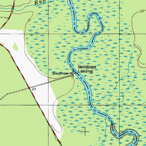Topographic Map of Goodhope Landing, SC