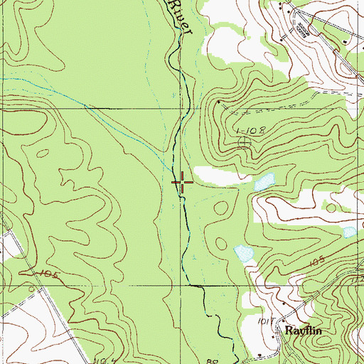 Topographic Map of Goose Platter Creek, SC