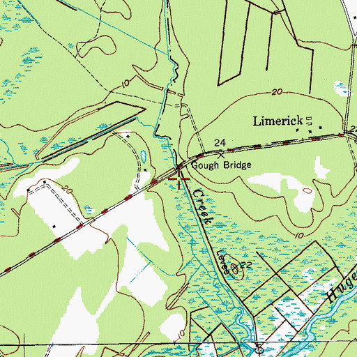 Topographic Map of Gough Bridge, SC