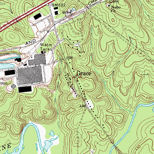 Topographic Map of Grace, SC