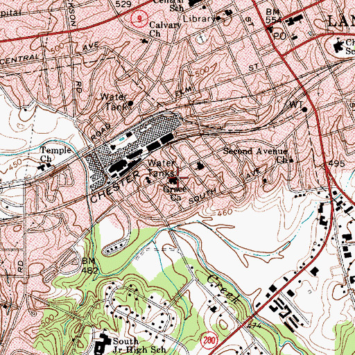 Topographic Map of Grace Church, SC