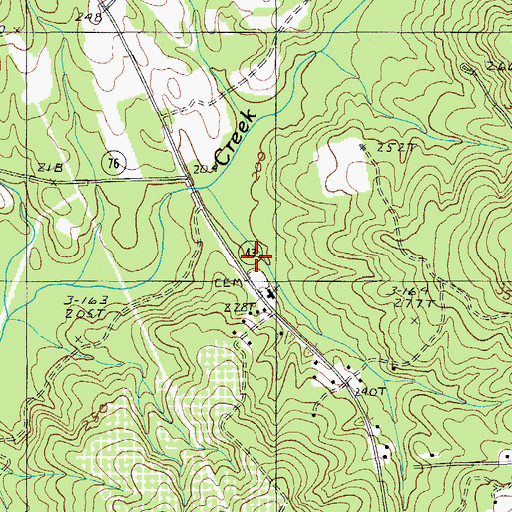 Topographic Map of Grant Hill Church, SC