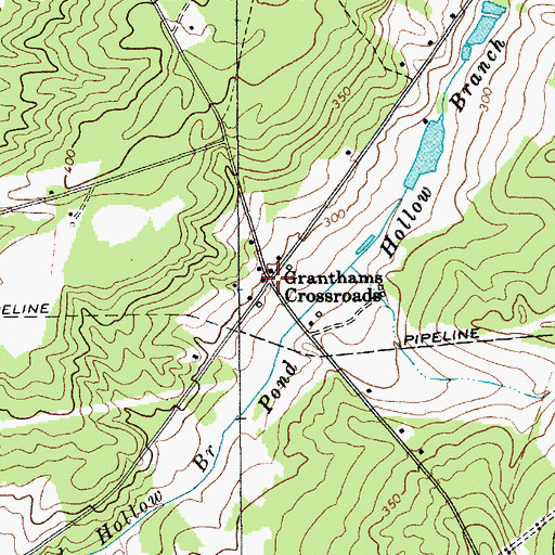Topographic Map of Granthams Crossroads, SC