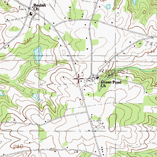 Topographic Map of Green Pond Church, SC
