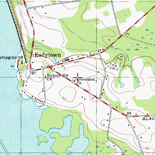 Topographic Map of Greenland Church, SC