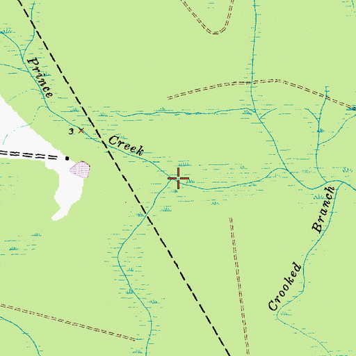 Topographic Map of Greens Creek, SC